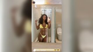 Maya Jama: Yellow bikini #2