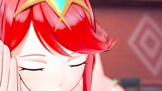 Smash Brothers: Mythra Anal Creampie/Pyra Make-Out #4