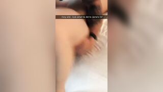 Snapchat: the whole frat is taking turns trying to make her orgasm the hardest... #4