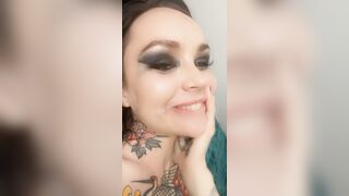 Spit Fetish: Messed up my makeup ♥️♥️ #2