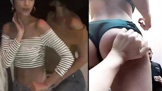 Straight Girls Playing: Emily Ratajkowski getting her tits and ass groped by Bella Hadid #2