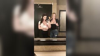 Straight Girls Playing: What girls do when we go to the bathroom together while out on a date #2