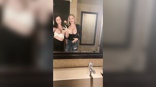 Straight Girls Playing: What girls do when we go to the bathroom together while out on a date #4