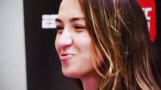 UFC fighter Amanda Ribas being cute