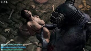 Lara Croft fucked by Minotaur  [Tomb Raider]