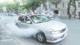 Girl has very unusual method of fixing cars