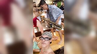 Unprotected sax in public.