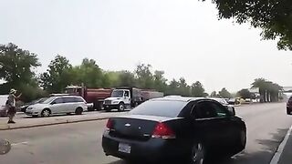 BLM rioter yeeted from police cruiser as it drives away #3