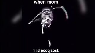 SHE FOUND THE POOP SOCK!!!!!!!!!!