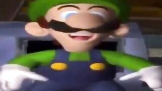 Luigi laughing.