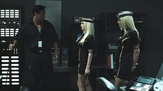 Jesse Jane and Riley Steele clean up the janitor in Fly Girls. 2010