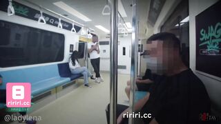 China: horny babe on the metro (ladylena) #2