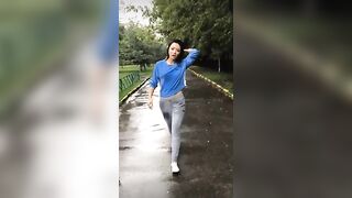 Happy in the rain