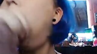 Blue Hair and a Dildo