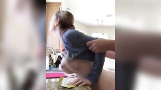 Busty housewife getting plowed in the kitchen #3