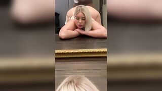 Doggystyle with the Camera in Front: PAWG takes black dick backshots #2