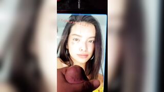 Cumpilation! 6 cumtributes on this beautiful French-Asian girl! Is she hotter covered in cum? #2