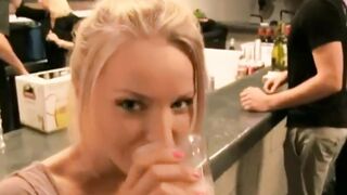 Hot Chick In A Bar Shows Everything