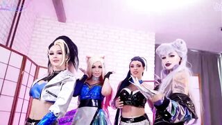 K DA girls (Octokuro Leah siasiberia purple bitch) [league of legends]