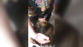 Hardcore: Slut sucks off two boys in the clubs toilet #3