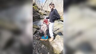 Even submissive while out on the trails