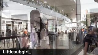 Amateurs: Flashing my pussy and tits in crowded mall #4