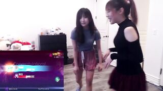 Aria teaching Lily how to body roll