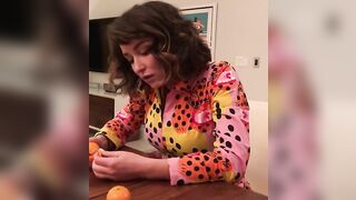 Milana Vayntrub: Milana in her joke suit telling a terrible joke ♥️♥️ #3