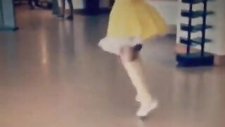 This yellow dress suits her I must say