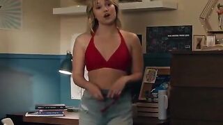 Olivia Holt: Red Bikini Top & Jeans Shorts #3