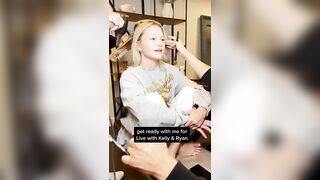 Olivia Holt: Getting ready for Live with Kelly & Ryan #2