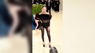 Full body Met Gala showcase: face, underboob, legs, feet, ass