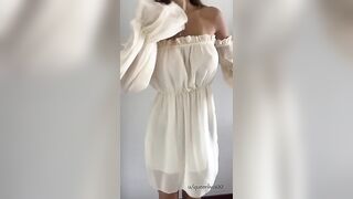 Girl Clothed and Unclothed: Cute dress for my little body #2