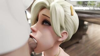 Cum in Mercy's mouth (AlenAbyss) #2