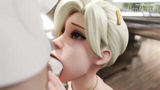 Cum in Mercy's mouth (AlenAbyss) #3