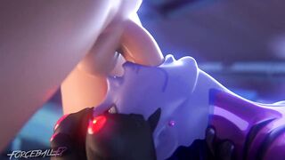 widowmaker deepthroating a thick cock -creator forceballFX-