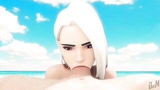 Ashe’s blowjob at the beach (DENISEM) #2