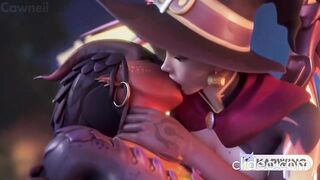 Witch Mercy and Dragon Symmetra making out #3