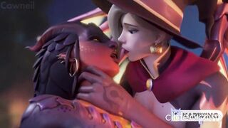 Witch Mercy and Dragon Symmetra making out #4