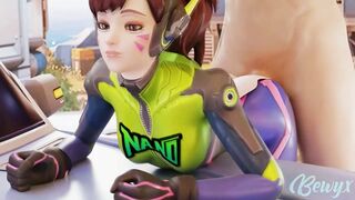 Mercy Sombra tracer with Dva and brigitte ( bewyx ) #2